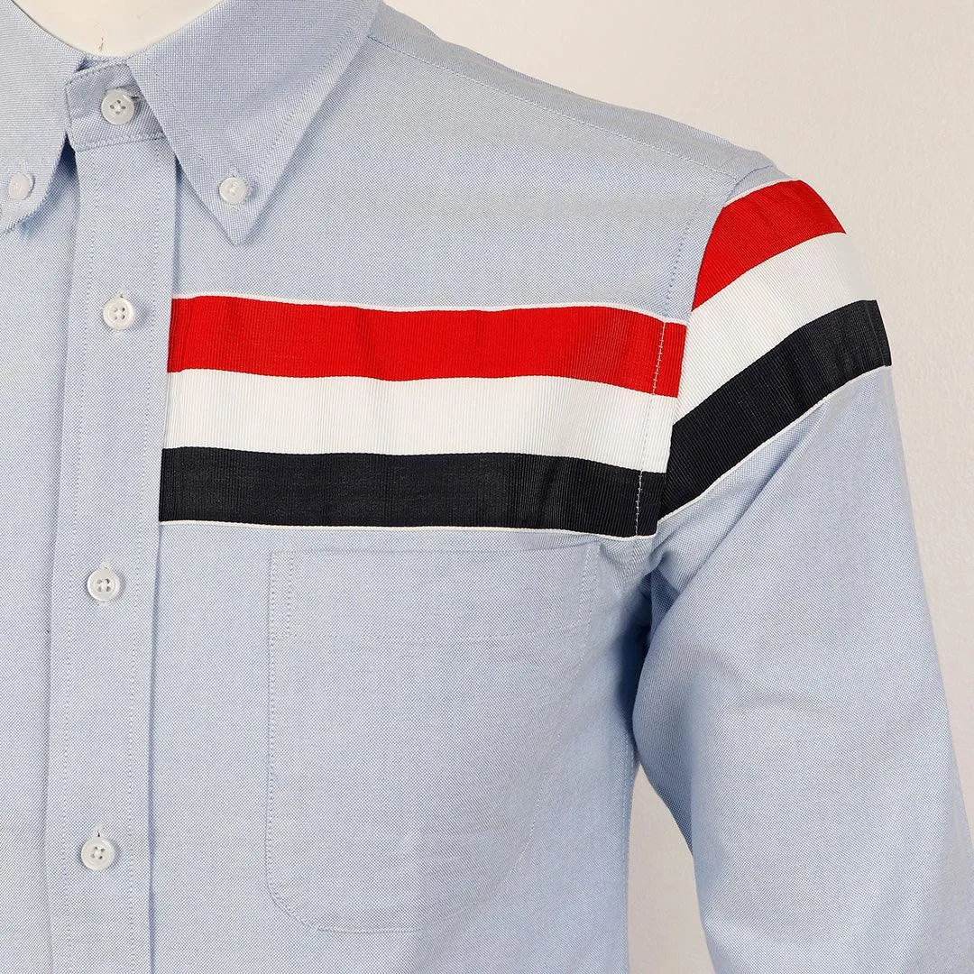 Thom Browne Classic 3 Body Stripe Oxford B.D Sky Blue Shirt