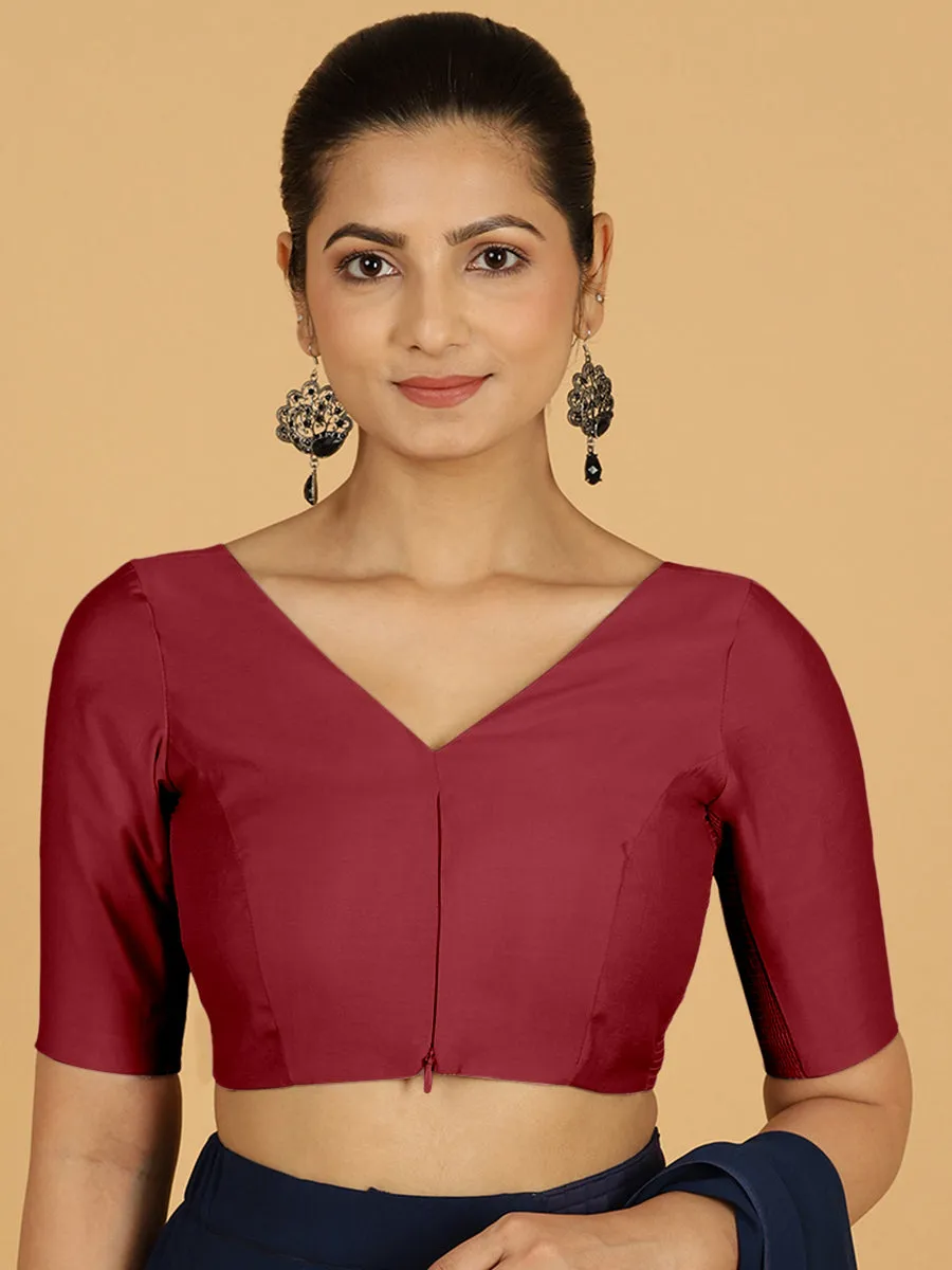 Vedika x Rozaana |  Saree Blouse in Scarlet Red