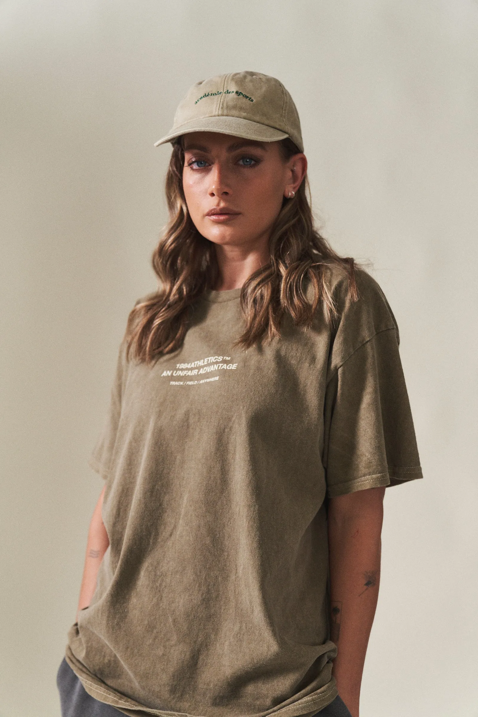 Vice 84 'Athletics' Vintage Washed Tee - Army Green