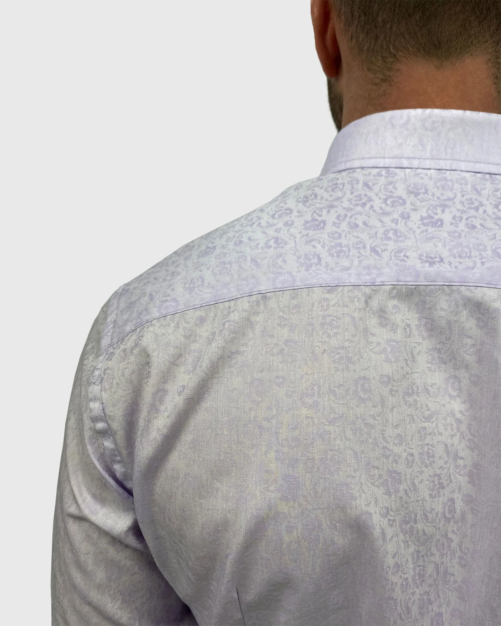 VINCENT & FRANKS S194S6720-09 LAVENDER JACQUARD SLIM SC SHIRT