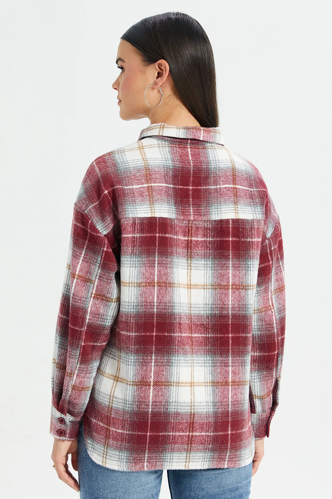 Women Assorted Checkered Brushed Shirt